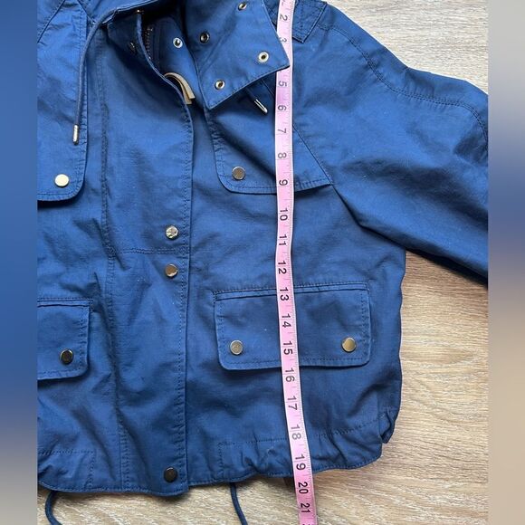 ZARA BASIC | Technical Short Jacket with Pockets Indigo Vigore Size Small - Picture 9 of 13